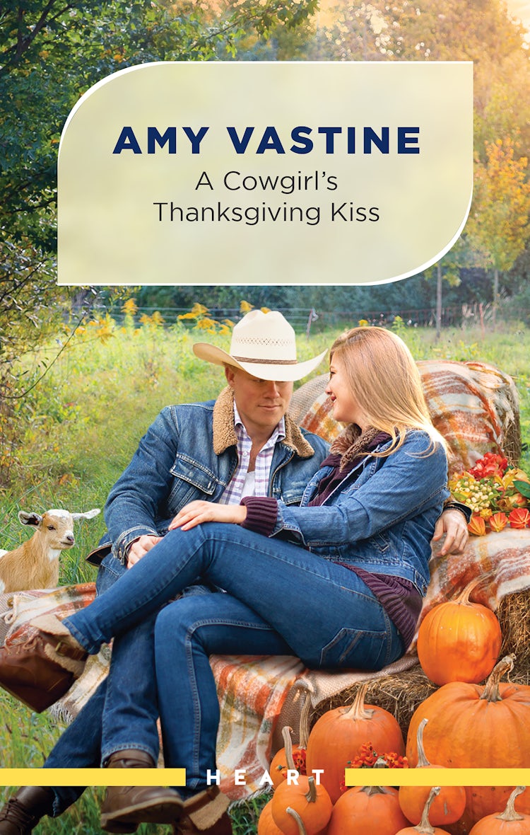 Cover image for A Cowgirl's Thanksgiving Kiss, isbn: 9781038939364