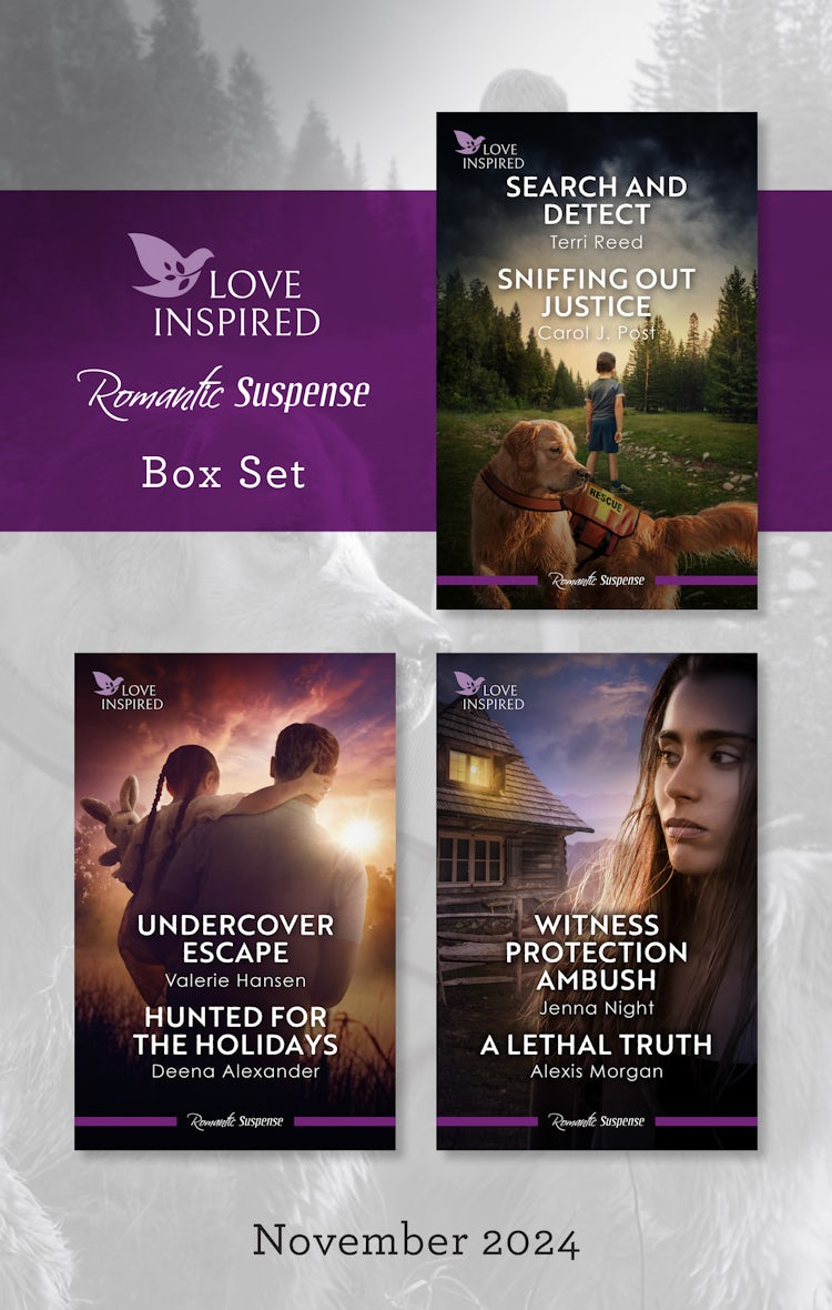 Cover image for Love Inspired Suspense Box Set Nov 2024/Search And Detect/Sniffing Out Justice/Undercover Escape/Hunted For The Holidays/Witness Protection Ambush/A Lethal Truth, isbn: 9781038941688
