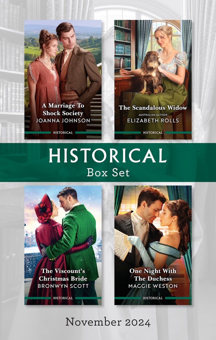Cover image for Historical Box Set Nov 2024/A Marriage To Shock Society/The Scandalous Widow/The Viscount's Christmas Bride/One Night With The Duchess, isbn: 9781038941800