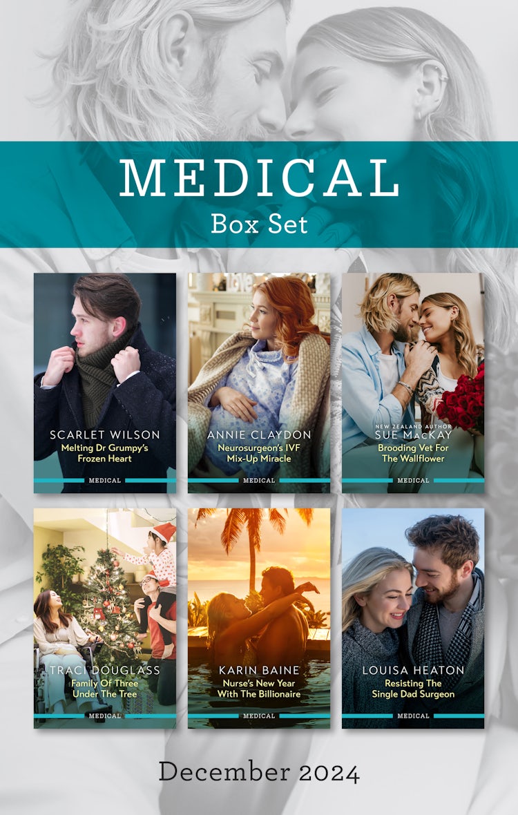 Cover image for Medical Box Set Dec 2024/Melting Dr Grumpy's Frozen Heart/Neurosurgeon's IVF Mix-Up Miracle/Brooding Vet For The Wallflower/Family Of Three Under The Tree/Nurse's New Year With The Billionaire/Resisti, isbn: 9781038943187