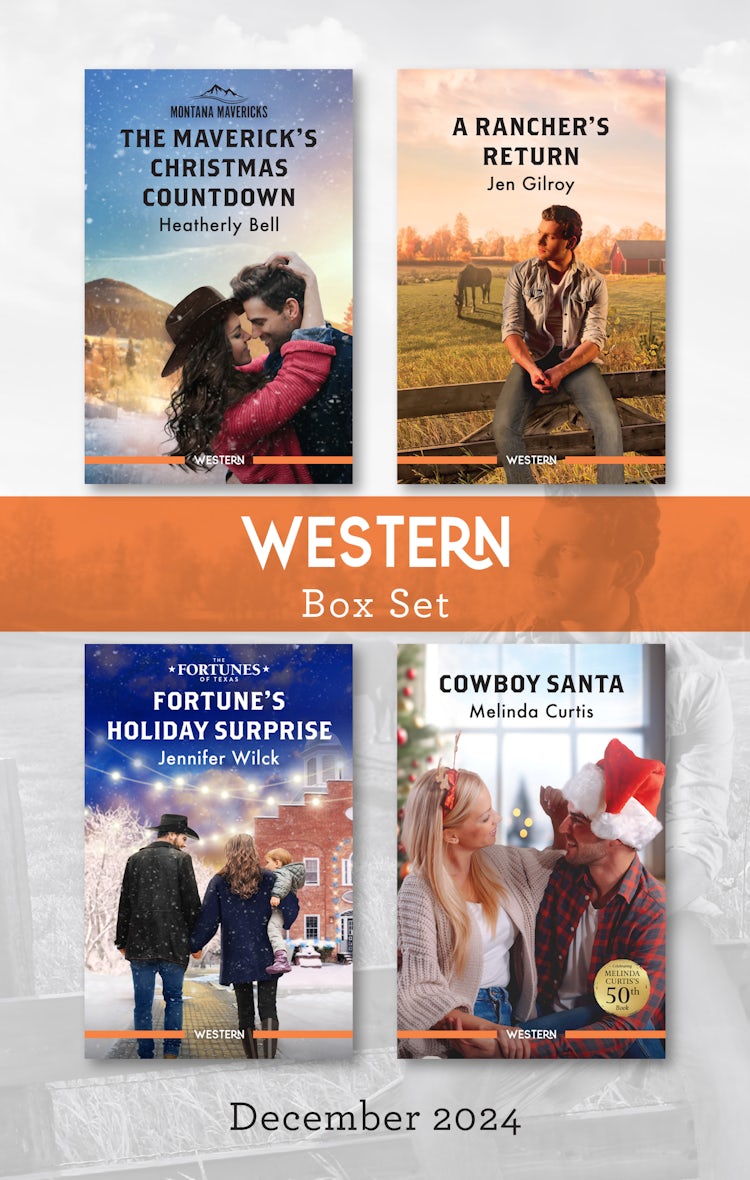 Cover image for Western Box Set Dec 2024/The Maverick's Christmas Countdown/A Rancher's Return/Fortune's Holiday Surprise/Cowboy Santa, isbn: 9781038943446