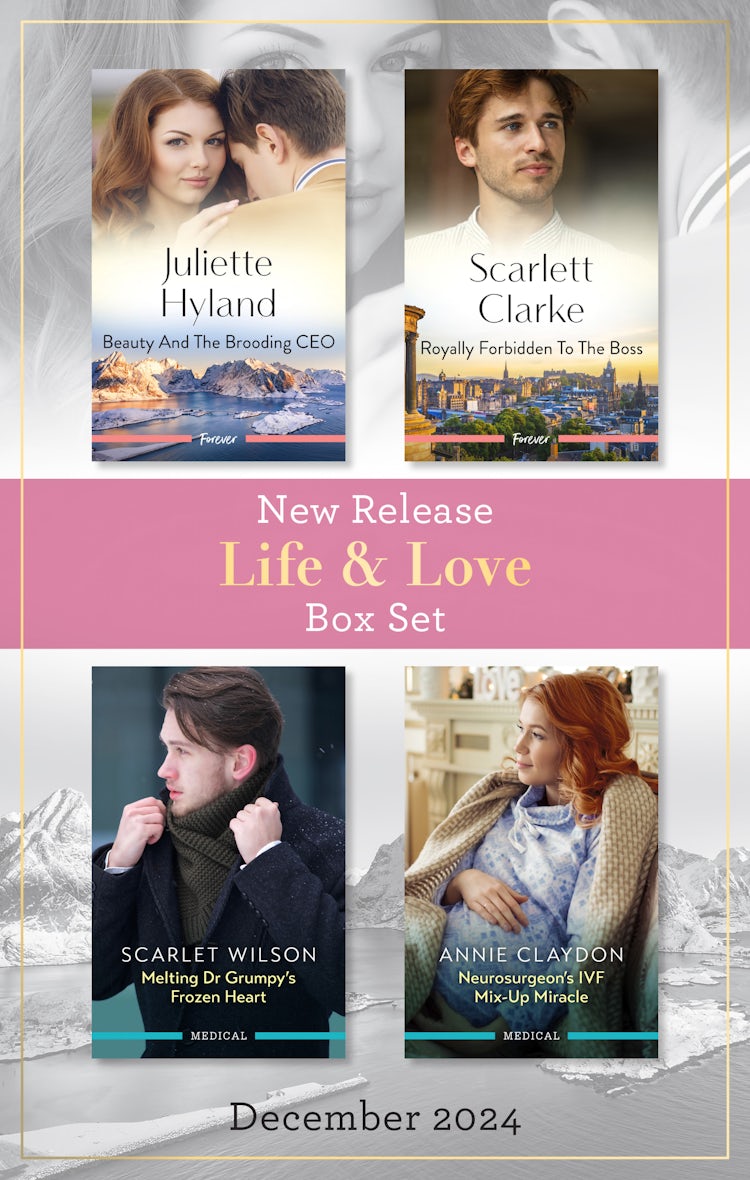 Cover image for Life & Love New Release Box Set Dec 2024/Beauty And The Brooding CEO/Royally Forbidden To The Boss/Melting Dr Grumpy's Frozen Heart/Neurosurgeon's IVF Mix-Up Miracle, isbn: 9781038944788