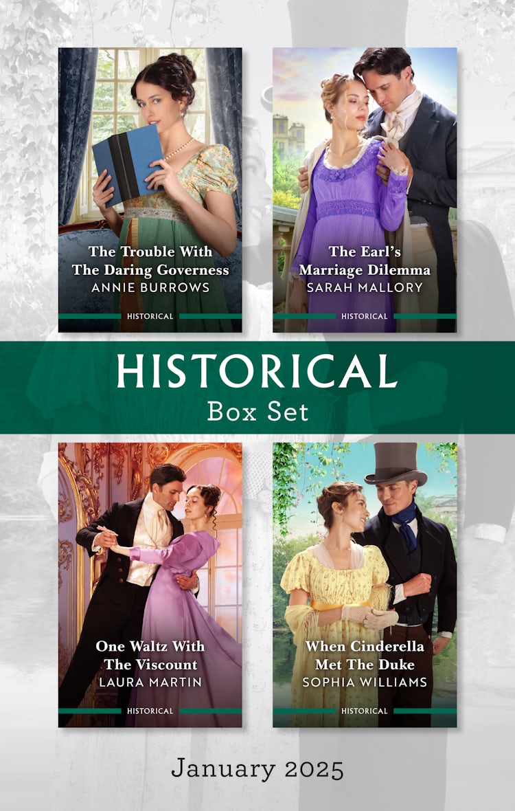 Cover image for Historical Box Set Jan 2025/The Trouble With The Daring Governess/The Earl's Marriage Dilemma/One Waltz With The Viscount/When Cinderella Met The Duke, isbn: 9781038946164
