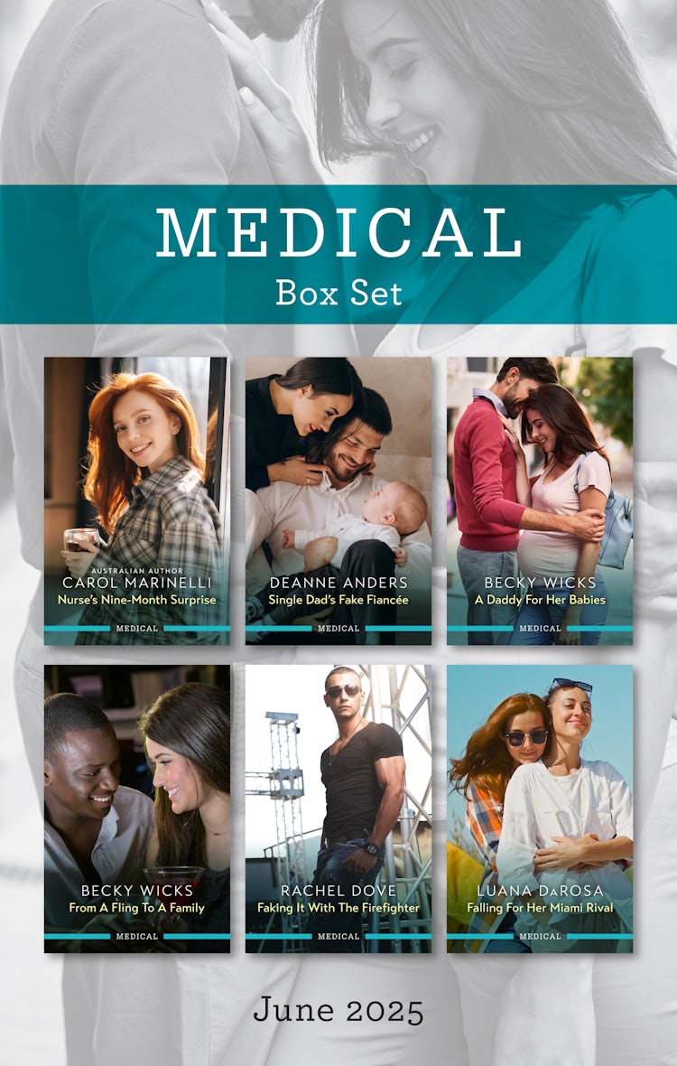 Cover image for Medical Box Set June 2025/Nurse's Nine-Month Surprise/Single Dad's Fake Fiancée/A Daddy For Her Babies/From A Fling To A Family/Faking It With The Firefighter/Falling For Her Miami Rival, isbn: 9781038952233