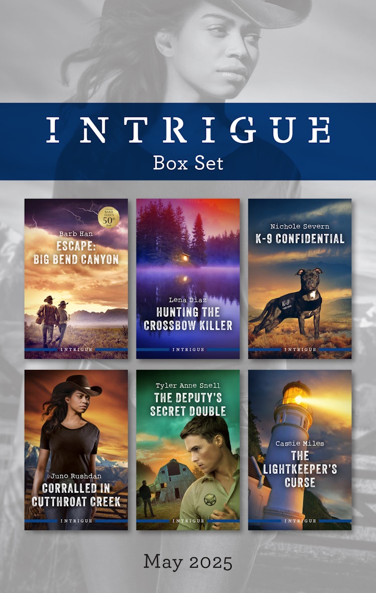 Cover image for Intrigue Box Set May 2025/Escape Big Bend Canyon/Hunting The Crossbow Killer/K-9 Confidential/Corralled In Cutthroat Creek/The Deputy's Secret Double/The Lightkeeper's Curse, isbn: 9781038952301