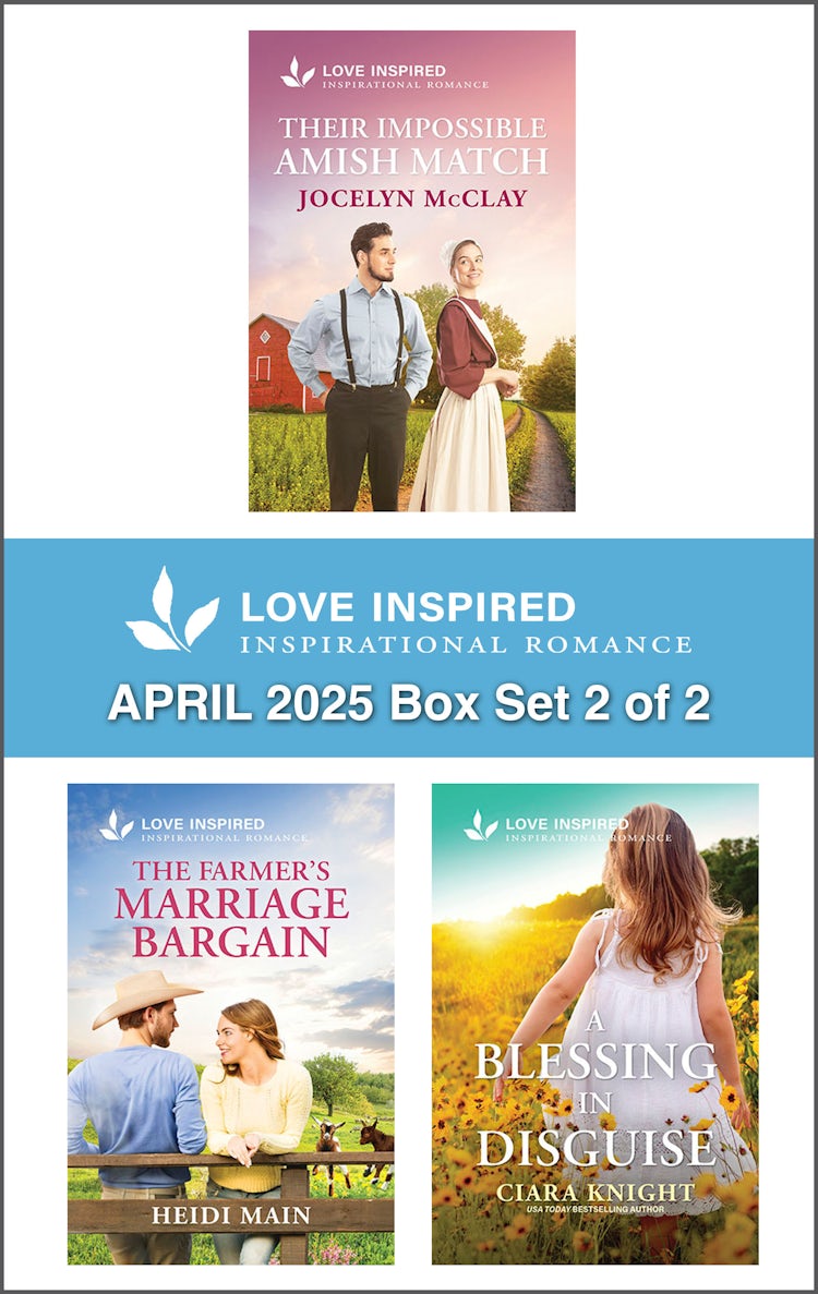 Cover image for Love Inspired April 2025 Box Set - 2 of 2/Their Impossible Amish Match/The Farmer's Marriage Bargain/A Blessing In Disguise, isbn: 9781038953292