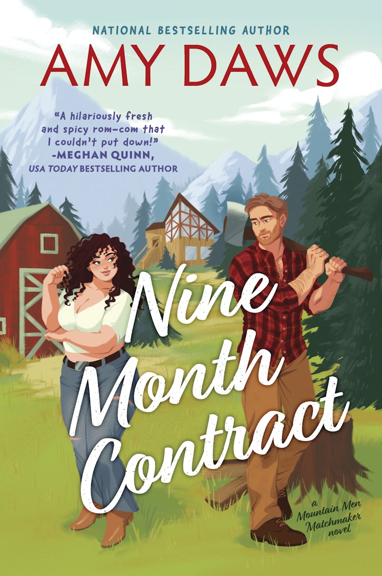 Cover image for Nine Month Contract: A spicy grumpy/sunshine, small-town rom-com perfect for fans of Meghan Quinn and Tessa Bailey, isbn: 9781038953414