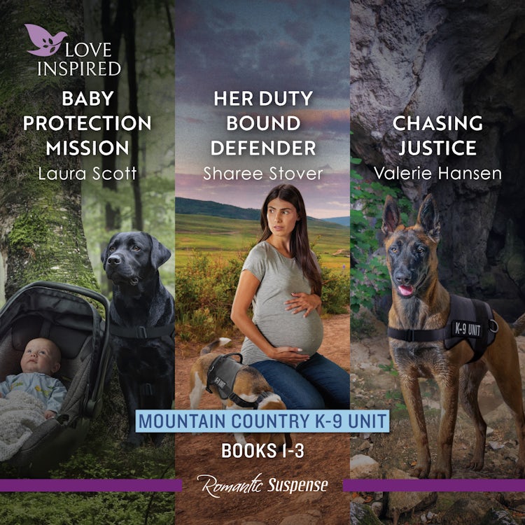 Cover image for Mountain Country K-9 Unit Books 1-3/Baby Protection Mission/Her Duty Bound Defender/Chasing Justice, isbn: 9781038954817