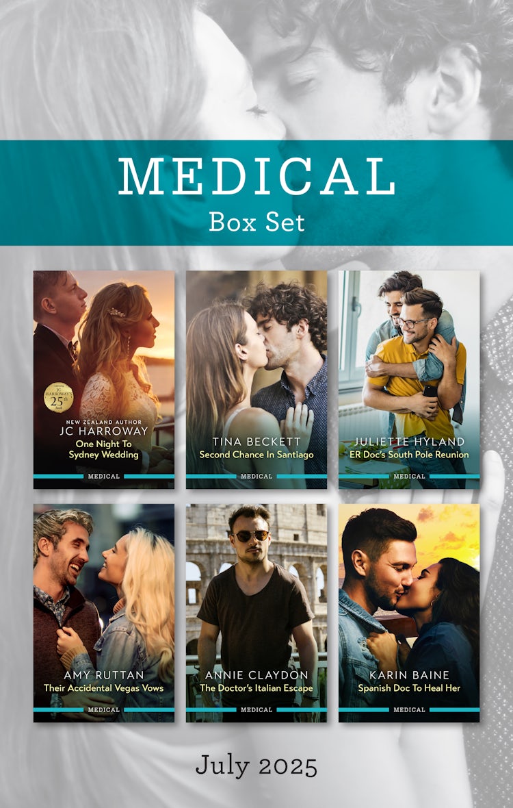 Cover image for Medical Box Set July 2025/One Night To Sydney Wedding/Second Chance In Santiago/ER Doc's South Pole Reunion/Their Accidental Vegas Vows/The Doctor's Italian Escape/Spanish Doc To Heal Her, isbn: 9781038958198