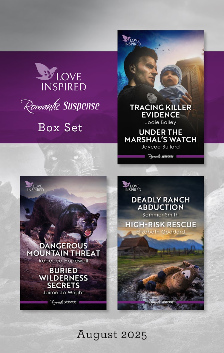 Cover image for Love Inspired Suspense Box Set August 2025/Tracing Killer Evidence/Under The Marshal's Watch/Dangerous Mountain Threat/Buried Wilderness Secrets/Deadly Ranch Abduction/High-Risk Rescue, isbn: 9781038958846