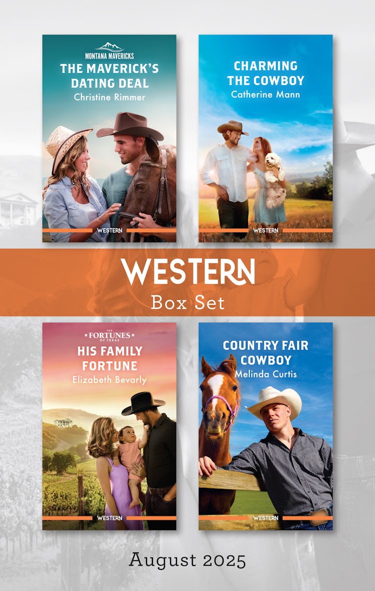 Cover image for Western Box Set August 2025/The Maverick's Dating Deal/Charming The Cowboy/His Family Fortune/Country Fair Cowboy, isbn: 9781038958907