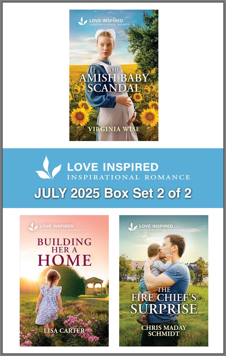 Cover image for Love Inspired July 2025 Box Set 2 of 2/The Amish Baby Scandal/Building Her A Home/The Fire Chief's Surprise, isbn: 9781038959409