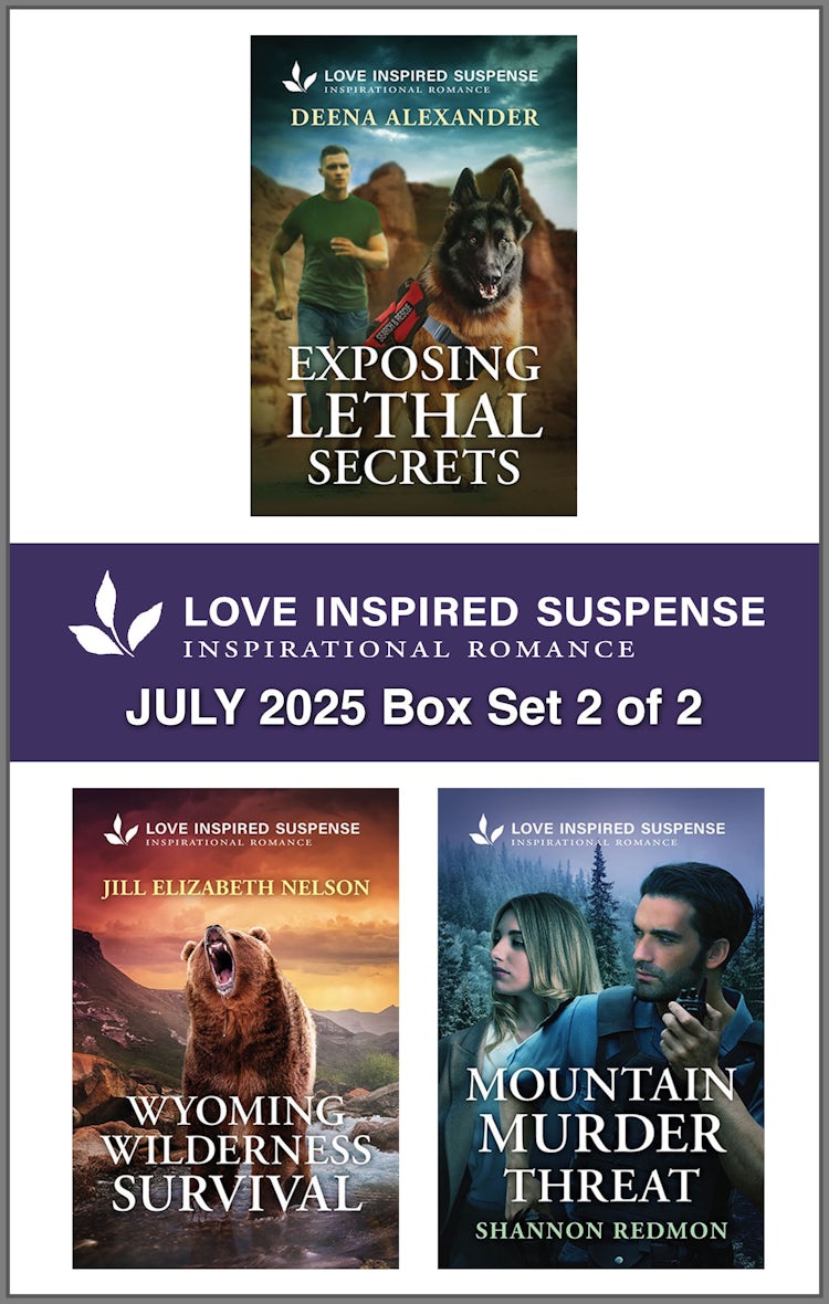 Cover image for Love Inspired Suspense July 2025 - Box Set 2 of 2/Exposing Lethal Secrets/Wyoming Wilderness Survival/Mountain Murder Threat, isbn: 9781038959485