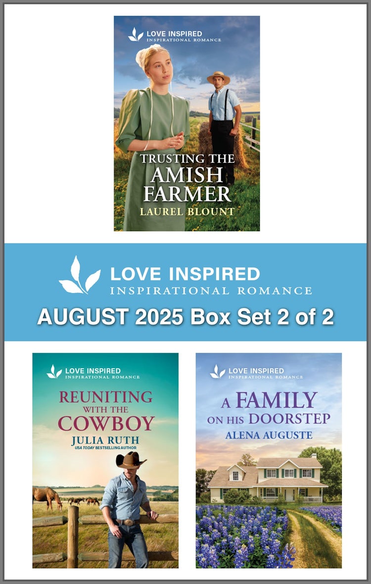 Cover image for Love Inspired August 2025 - Box Set 2 of 2/Trusting The Amish Farmer/Reuniting With The Cowboy/A Family On His Doorstep, isbn: 9781038960986