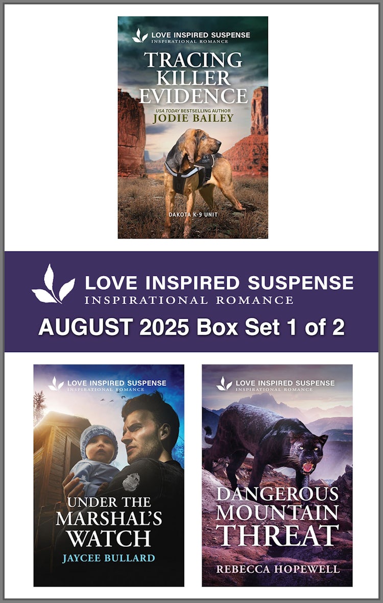 Cover image for Love Inspired Suspense August 2025 - Box Set 1 of 2/Tracing Killer Evidence/Under The Marshal's Watch/Dangerous Mountain Threat, isbn: 9781038961051
