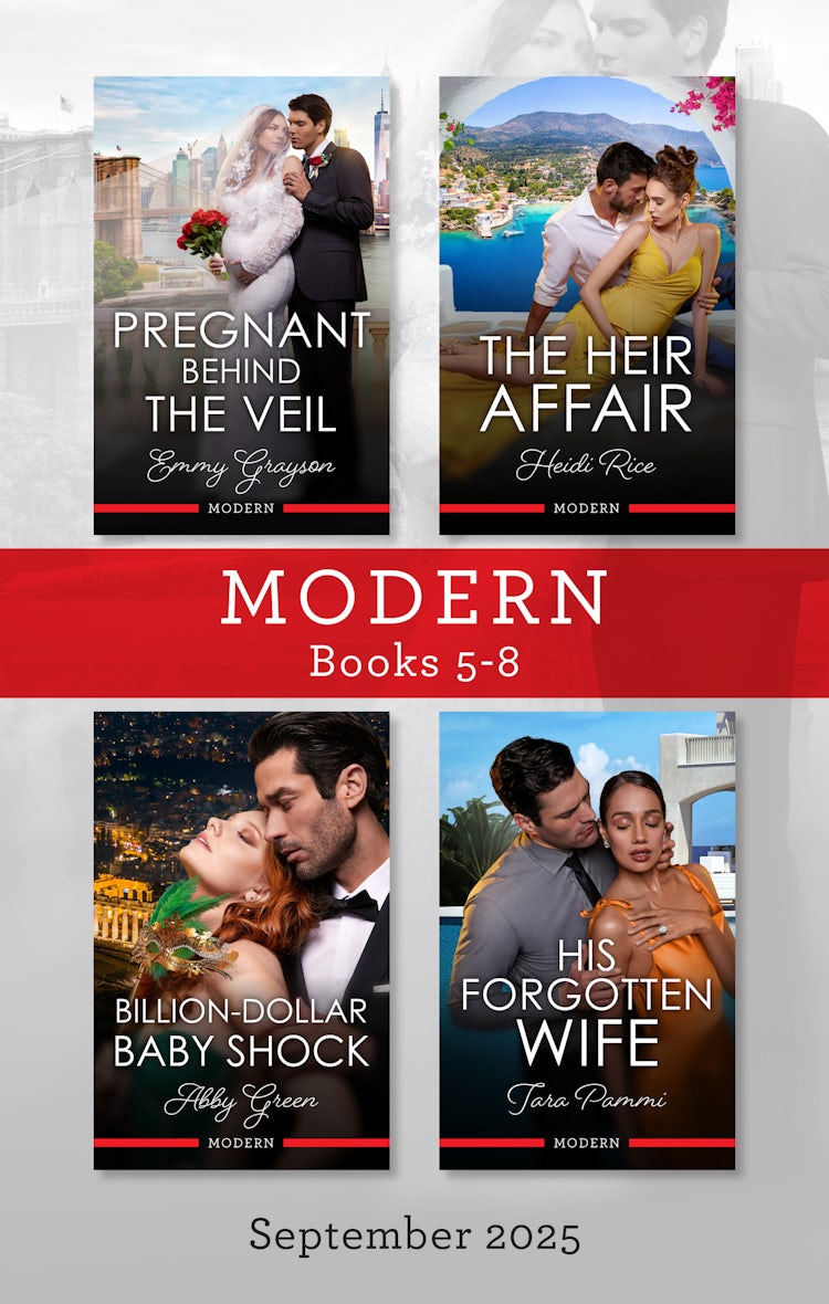 Cover image for Modern Box Set 5-8 September 2025/Pregnant Behind the Veil/The Heir Affair/Billion-Dollar Baby Shock/His Forgotten Wife, isbn: 9781038962188