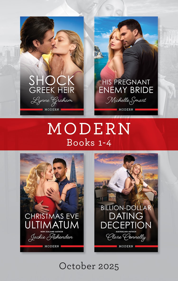 Cover image for Modern Box Set 1-4 October 2025/Shock Greek Heir/His Pregnant Enemy Bride/Christmas Eve Ultimatum/Billion-Dollar Dating Deception, isbn: 9781038962270