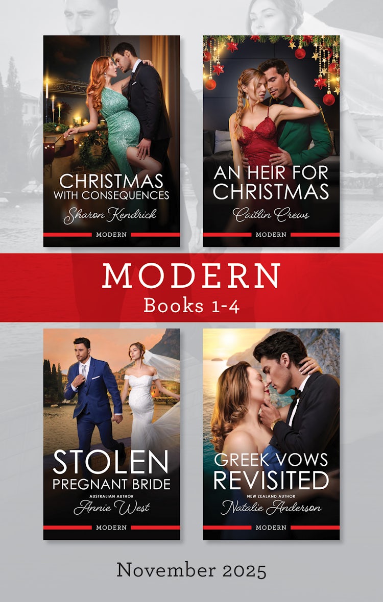 Cover image for Modern Box Set 1-4 November 2025/Christmas With Consequences/An Heir For Christmas/Stolen Pregnant Bride/Greek Vows Revisited, isbn: 9781038962379