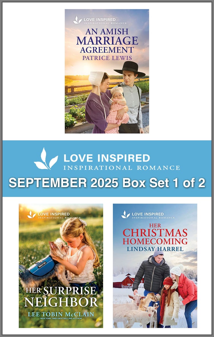 Cover image for Love Inspired September 2025 Box Set - 1 of 2/An Amish Marriage Agreement/Her Surprise Neighbor/Her Christmas Homecoming, isbn: 9781038962690