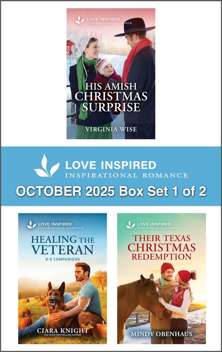 Cover image for Love Inspired October 2025 Box Set - 1 of 2/His Amish Christmas Surprise/Healing The Veteran/Their Texas Christmas Redemption, isbn: 9781038964335