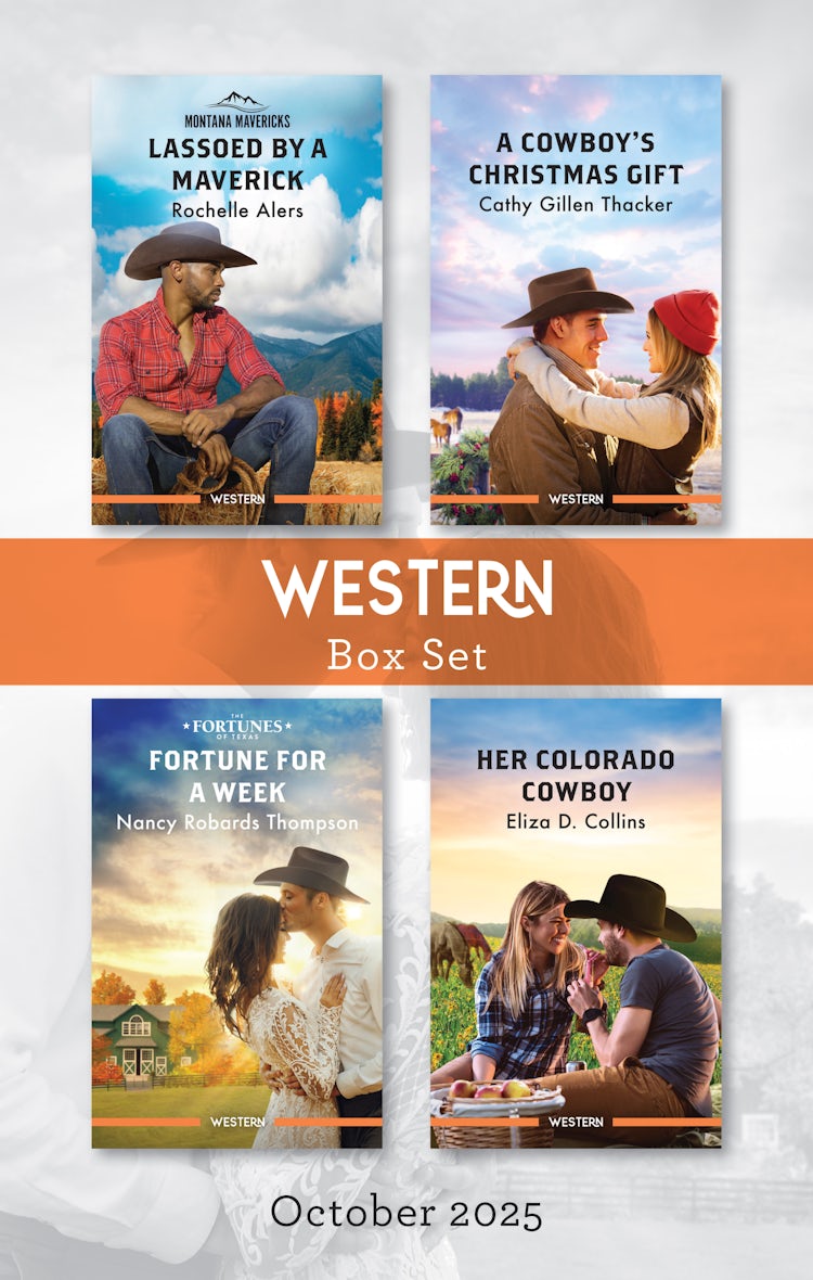 Cover image for Western Box Set October 2025/Lassoed By A Maverick/A Cowboy's Christmas Gift/Fortune For A Week/Her Colorado Cowboy, isbn: 9781038964830