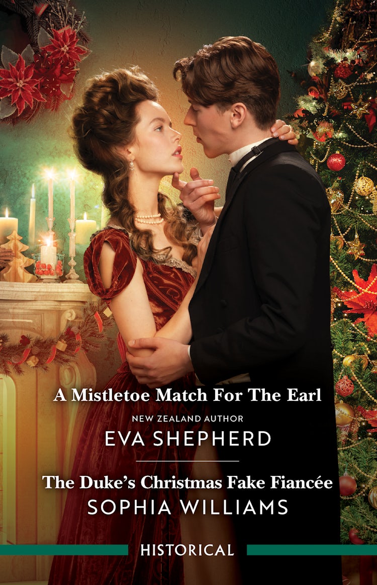 Cover image for A Mistletoe Match For The Earl/The Duke's Christmas Fake Fiancée, isbn: 9781038965165