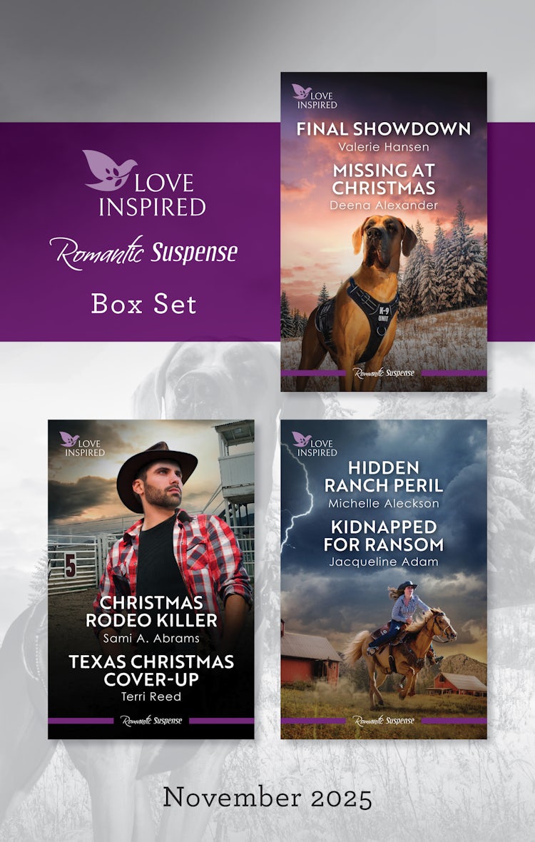 Cover image for Love Inspired Suspense Box Set November 2025/Final Showdown/Missing At Christmas/Christmas Rodeo Killer/Texas Christmas Cover-Up/Hidden Ranch Peril/Kidnapped For Ransom, isbn: 9781038965714