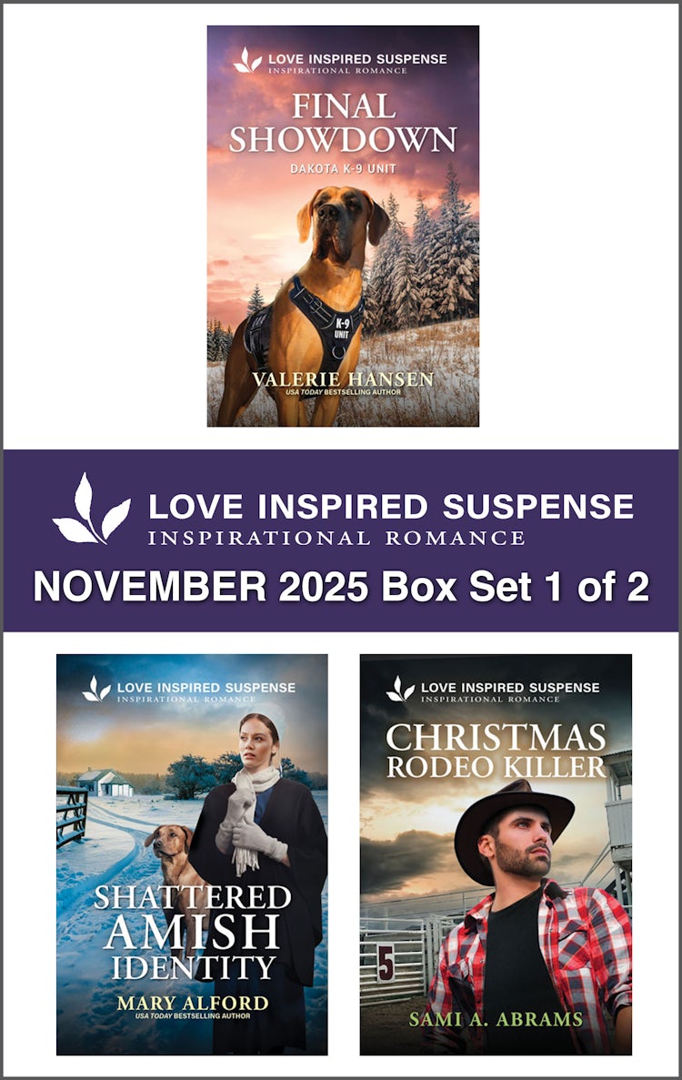 Cover image for Love Inspired Suspense November 2025 - Box Set 1 of 2/Final Showdown/Shattered Amish Identity/Christmas Rodeo Killer, isbn: 9781038968616