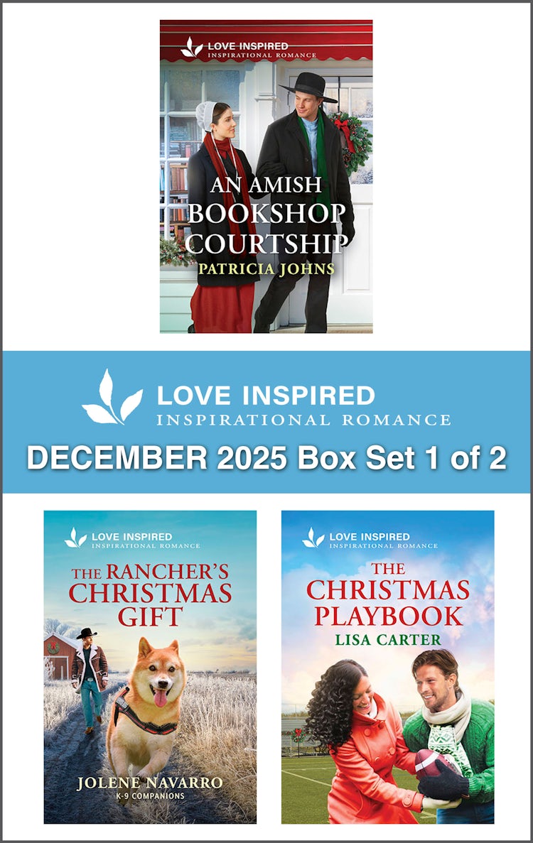 Cover image for Love Inspired December 2025 Box Set 1 of 2/An Amish Bookshop Courtship/The Rancher's Christmas Gift/The Christmas Playbook, isbn: 9781038971036