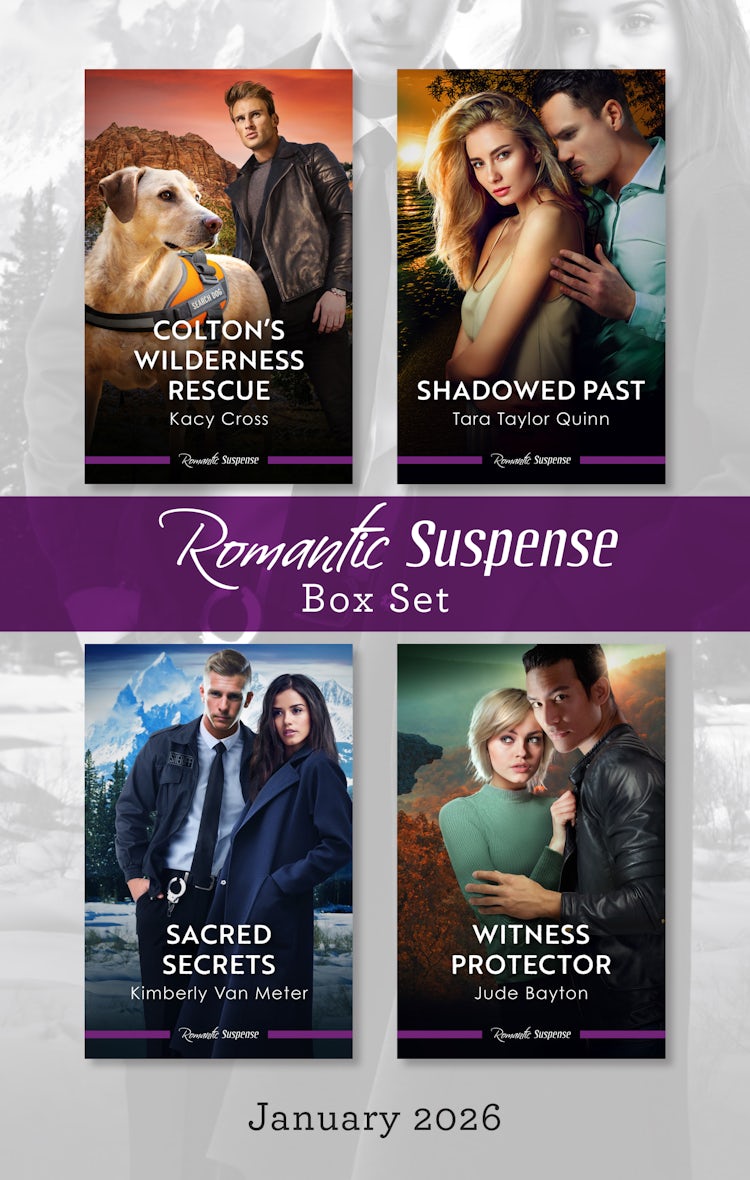 Cover image for Romantic Suspense Box Set January 2026/Colton's Wilderness Rescue/Shadowed Past/Sacred Secrets/Witness Protector, isbn: 9781038972231