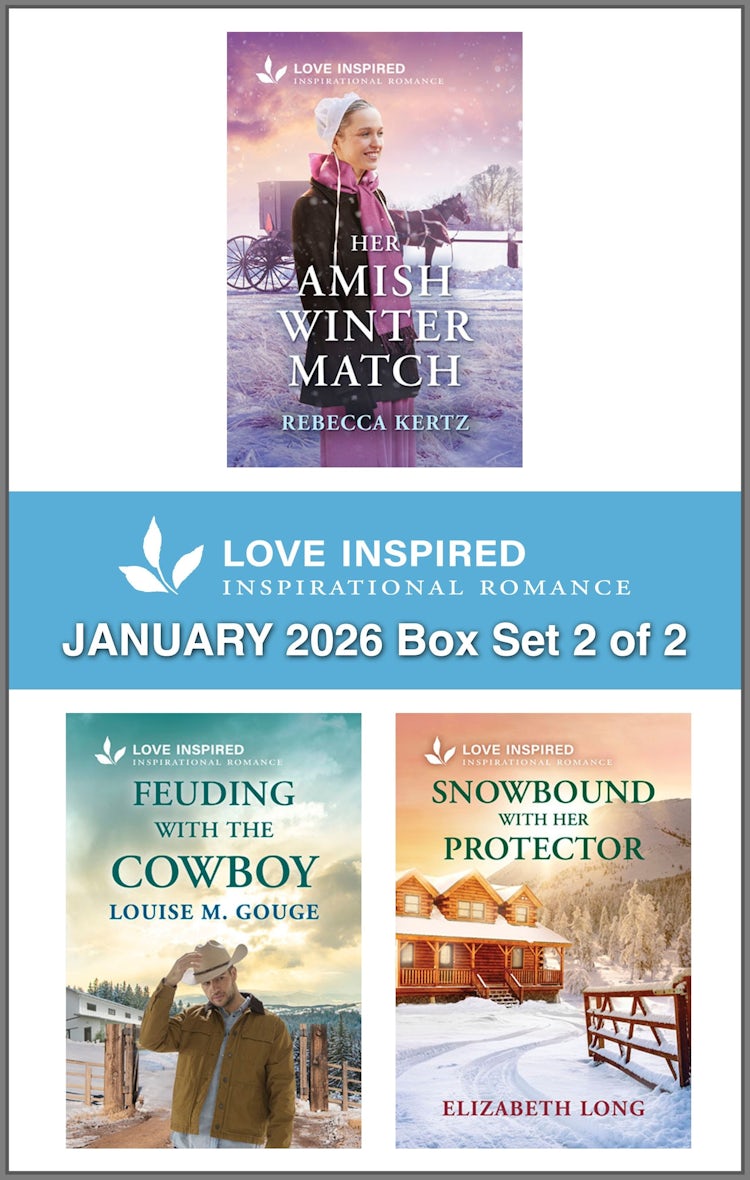 Cover image for Love Inspired January 2026 Box Set 2 of 2/Her Amish Winter Match/Feuding With The Cowboy/Snowbound With Her Protector, isbn: 9781038973474