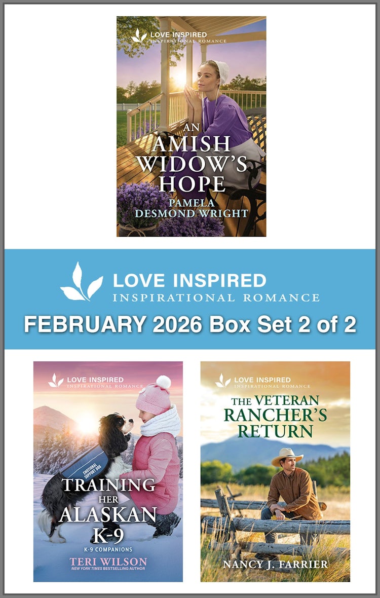 Cover image for Love Inspired February 2026 Box Set 2 of 2/An Amish Widow's Hope/Training Her Alaskan K-9/The Veteran Rancher's Return, isbn: 9781038973849