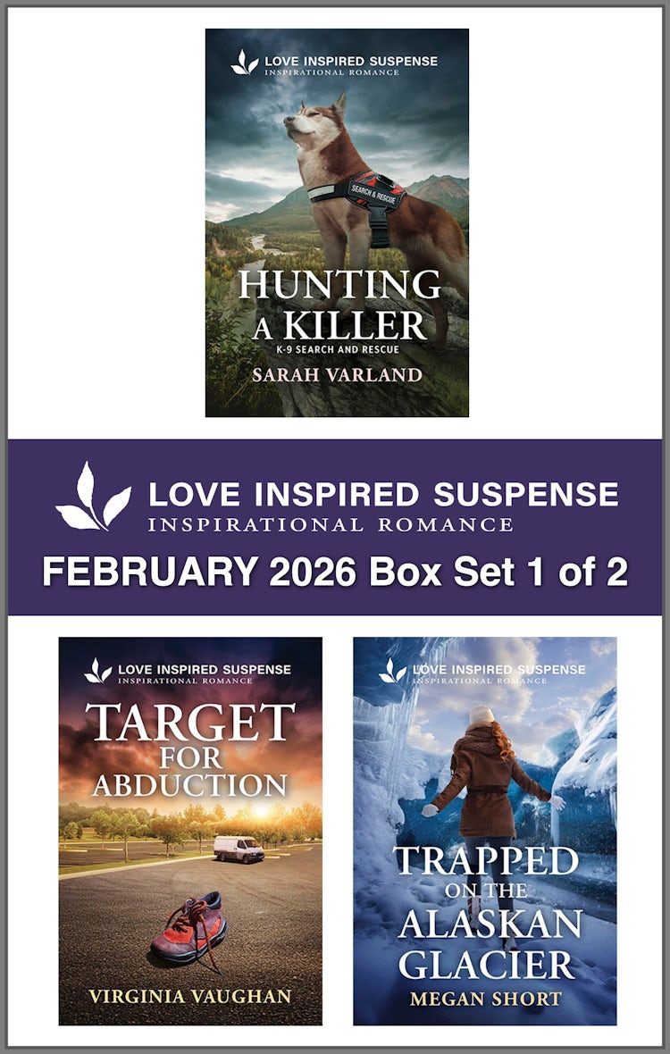 Cover image for Love Inspired Suspense February 2026 Box Set 1 of 2/Hunting A Killer/Target For Abduction/Trapped On The Alaskan Glacier, isbn: 9781038973917