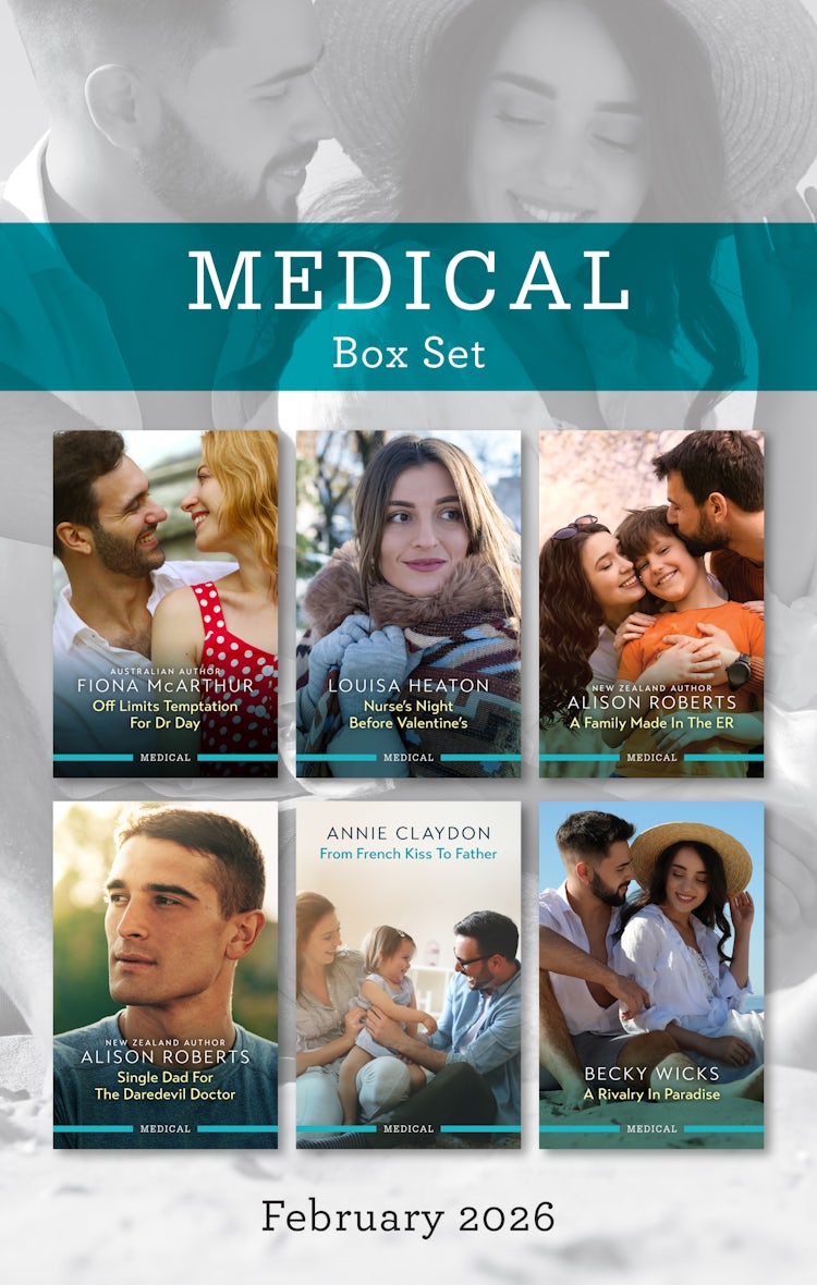 Cover image for Medical Box Set February 2026/Off Limits Temptation For Dr Day/Nurse's Night Before Valentine's/A Family Made In The ER/Single Dad For The Daredevil Doctor/From French Kiss To Father/A Rivalry In Para, isbn: 9781038975621