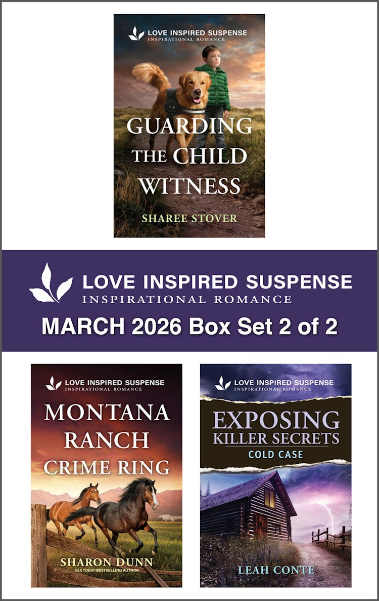 Cover image for Love Inspired Suspense March 2026 - Box Set 2 of 2/Guarding The Child Witness/Montana Ranch Crime Ring/Deadly Rodeo Threat, isbn: 9781038977175