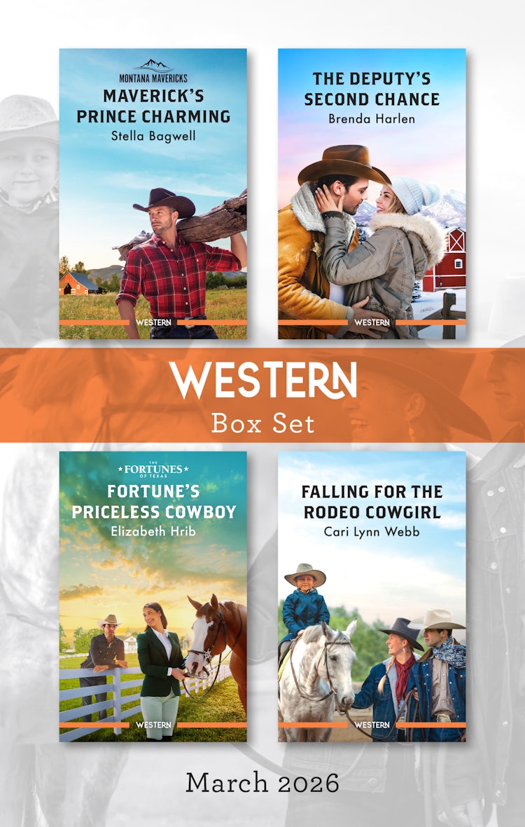 Cover image for Western Box Set March 2026/Maverick's Prince Charming/The Deputy's Second Chance/Fortune's Priceless Cowboy/Falling For The Rodeo Cowgirl, isbn: 9781038978424