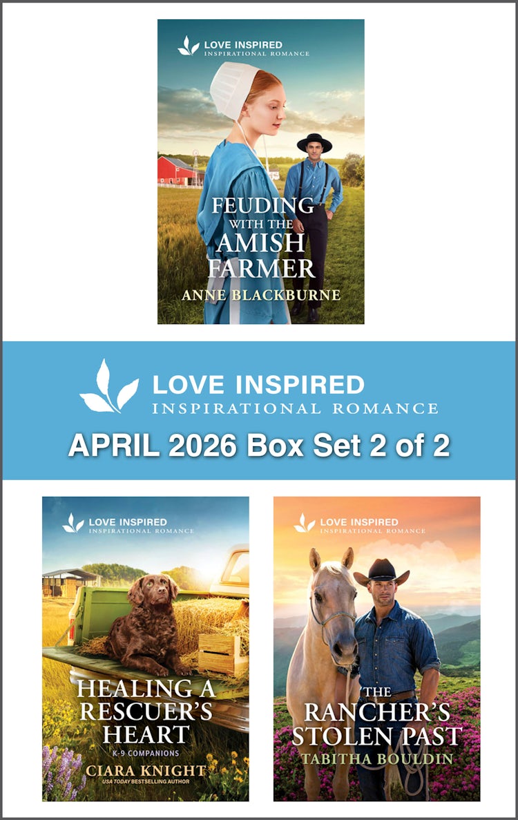 Cover image for Love Inspired April 2026 Box Set - 2 of 2/Feuding With The Amish Farmer/Healing A Rescuer's Heart/The Rancher's Stolen Past, isbn: 9781038979797