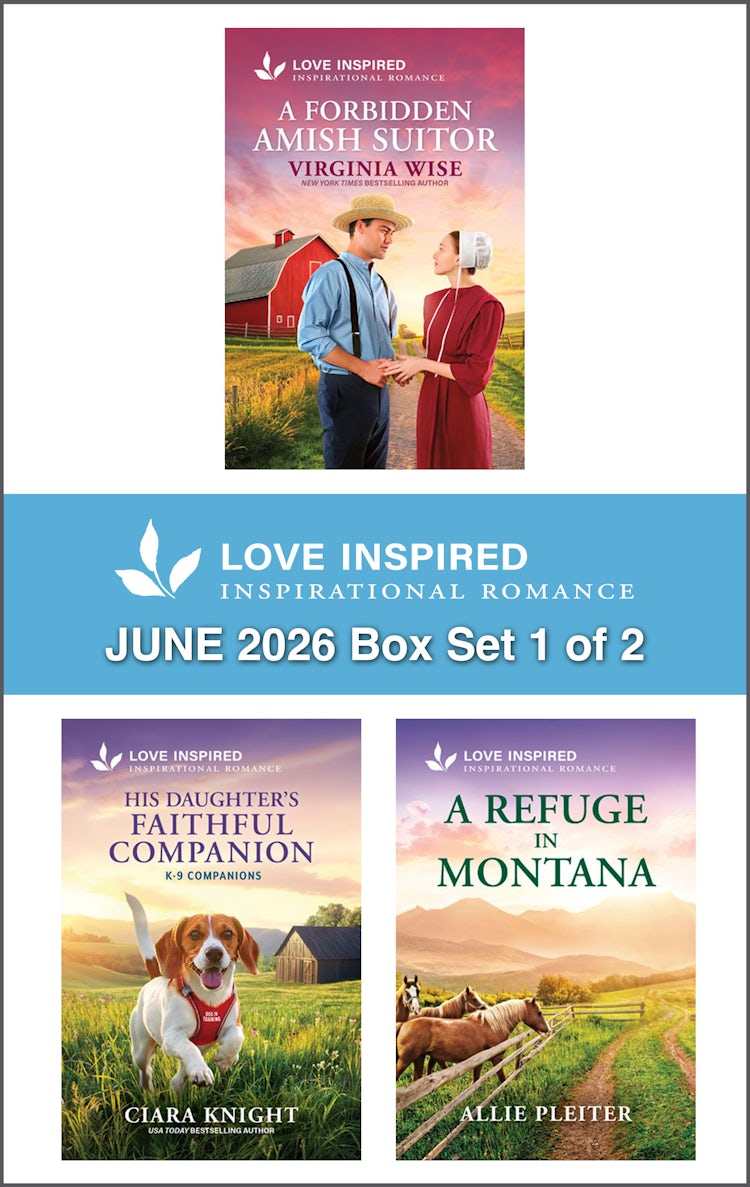 Cover image for Love Inspired June 2026 Box Set - 1 of 2/A Forbidden Amish Suitor/His Daughter's Faithful Companion/A Refuge In Montana, isbn: 9781038985477