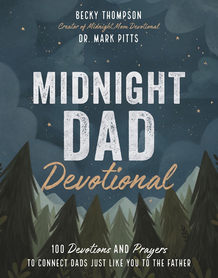 Cover image for Midnight Dad Devotional: 100 Devotions and Prayers to Connect Dads Just Like You to the Father, isbn: 9781400228331