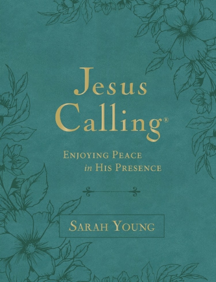 Cover image for Jesus Calling, Large Text Teal, with Full Scriptures : Enjoying Peace in His Presence (A 365-Day Devotional) (Large type / large print), isbn: 9781400247905