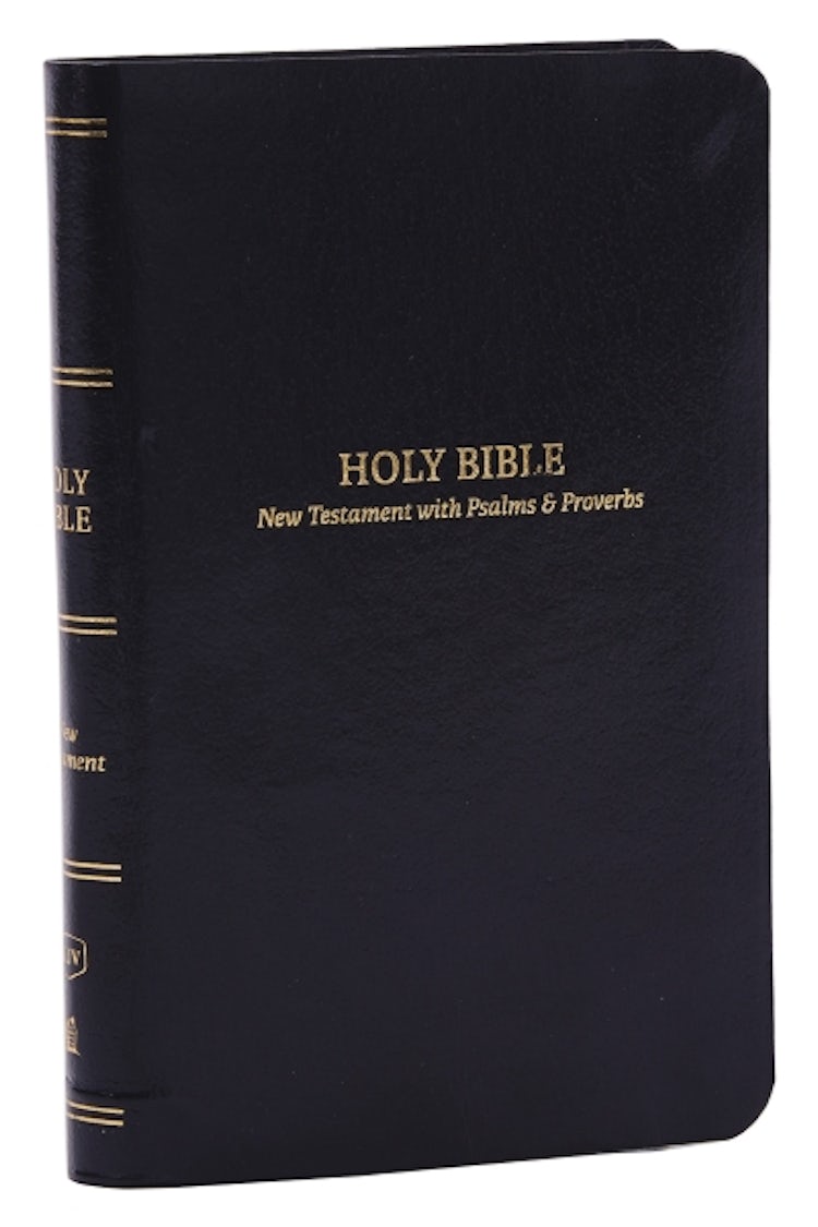 Cover image for KJV, Pocket New Testament with Psalms and Proverbs, Black Leatherflex, Red Letter, Comfort Print, isbn: 9781400334841