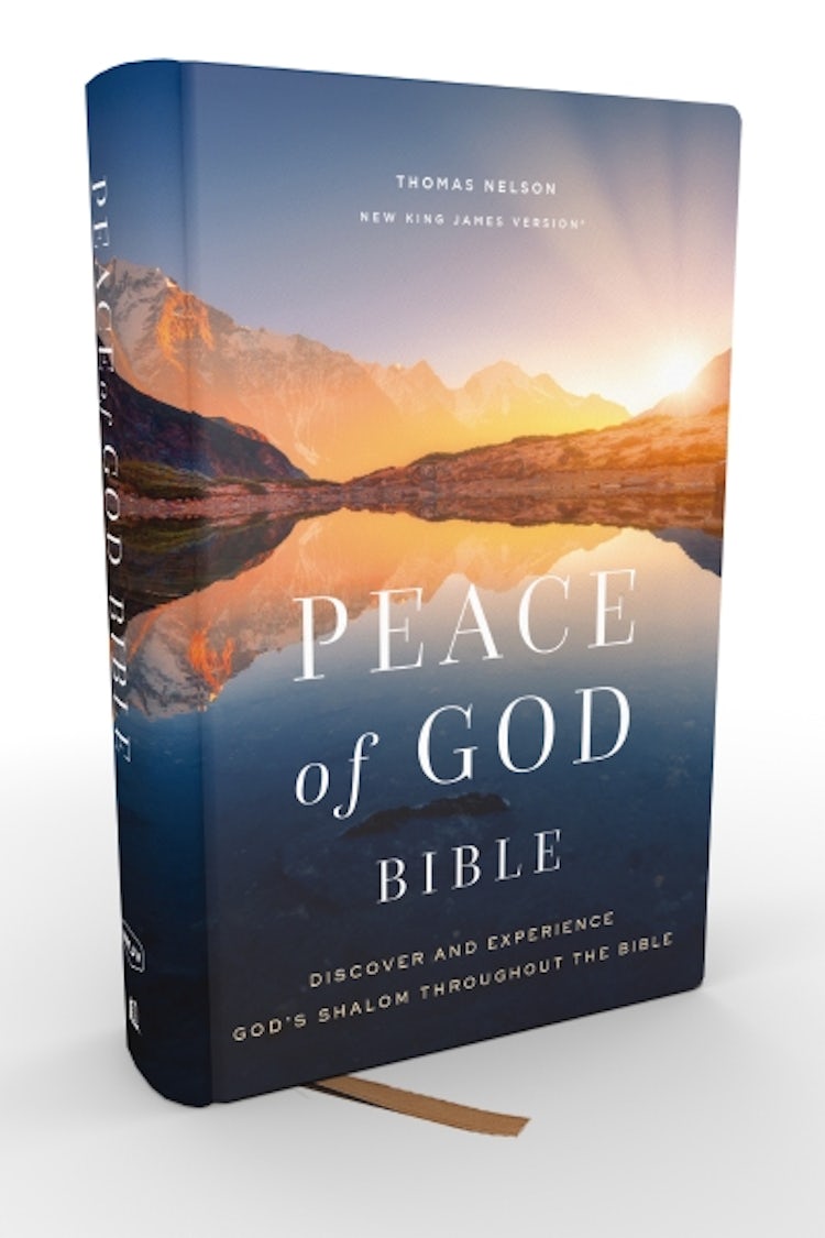 Cover image for Peace of God Bible: Discover and Experience God's Shalom Throughout The Bible (NKJV, Hardcover, Red Letter, Comfort Print), isbn: 9781400334988