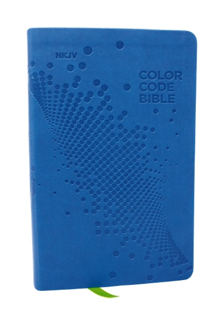 Cover image for NKJV, Color Code Bible for Kids, Blue Leathersoft, Comfort Print, isbn: 9781400336036