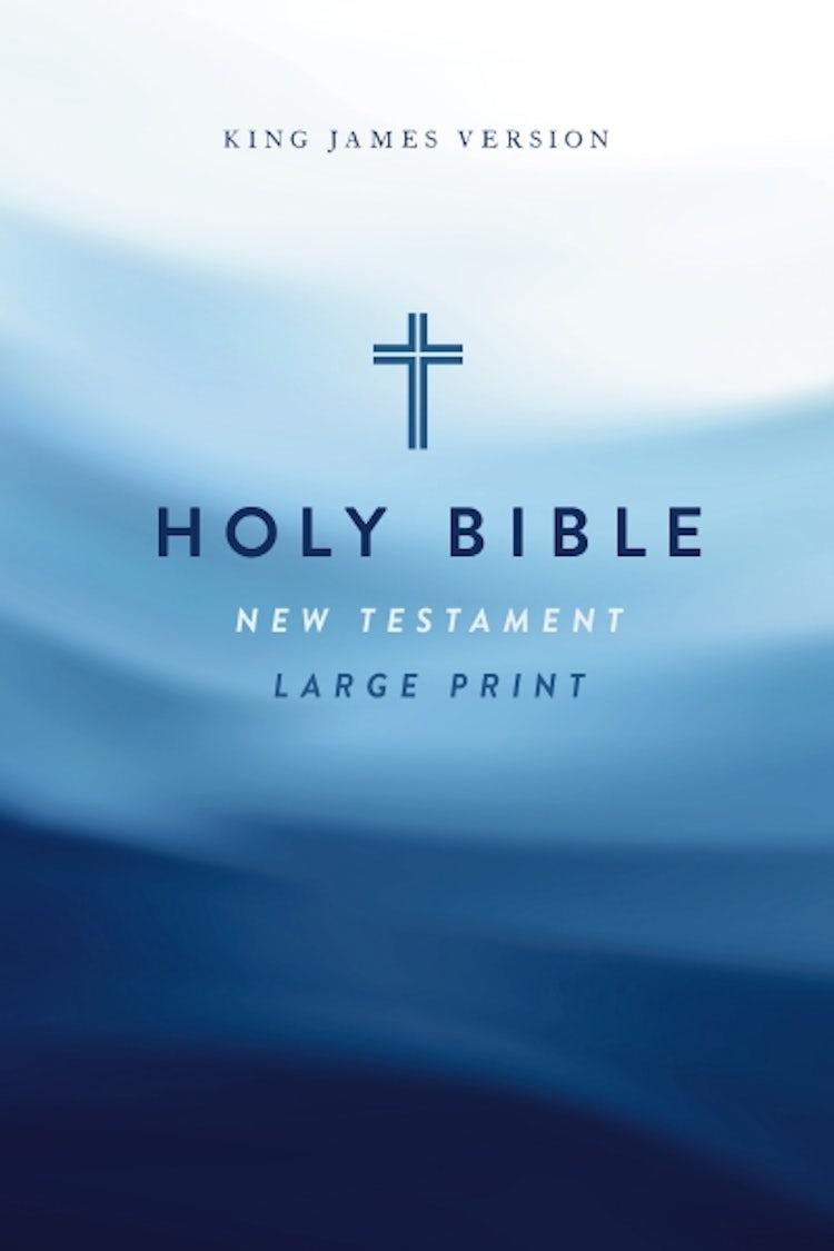 Cover image for KJV Large Print Outreach New Testament Bible, Cross Softcover, Comfort Print, isbn: 9781400343676