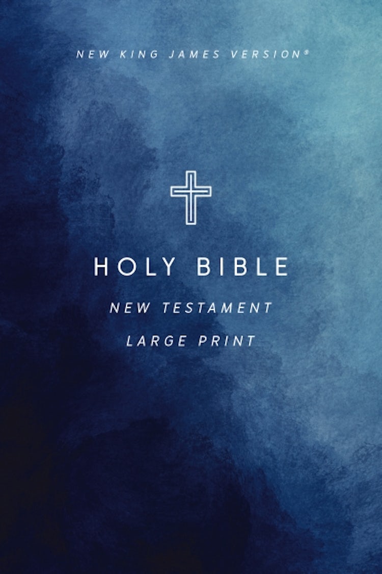 Cover image for NKJV Large Print Outreach New Testament Bible, Cross Softcover, Comfort Print, isbn: 9781400343713