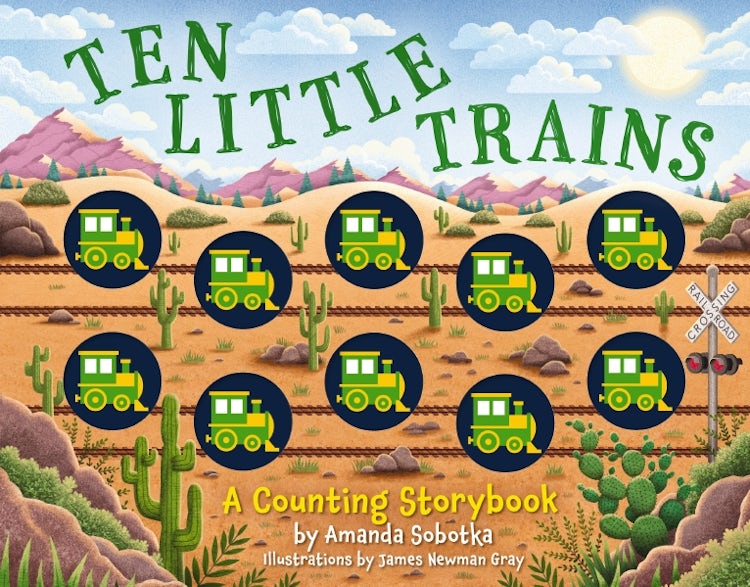Cover image for Ten Little Trains: A Counting Storybook, isbn: 9781400344567