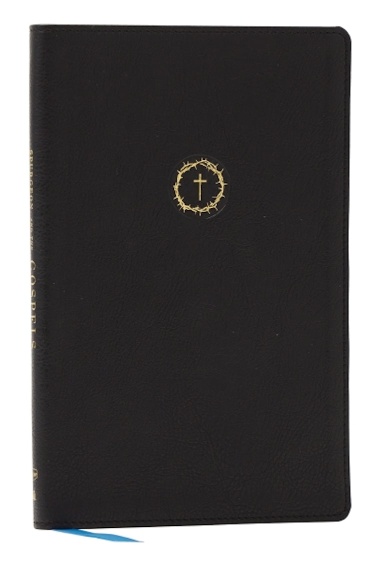 Cover image for Spurgeon and the Gospels: the Gospels with Devotions from Charles Spurgeon (NKJV, Black Leathersoft, Comfort Print), isbn: 9781400345618