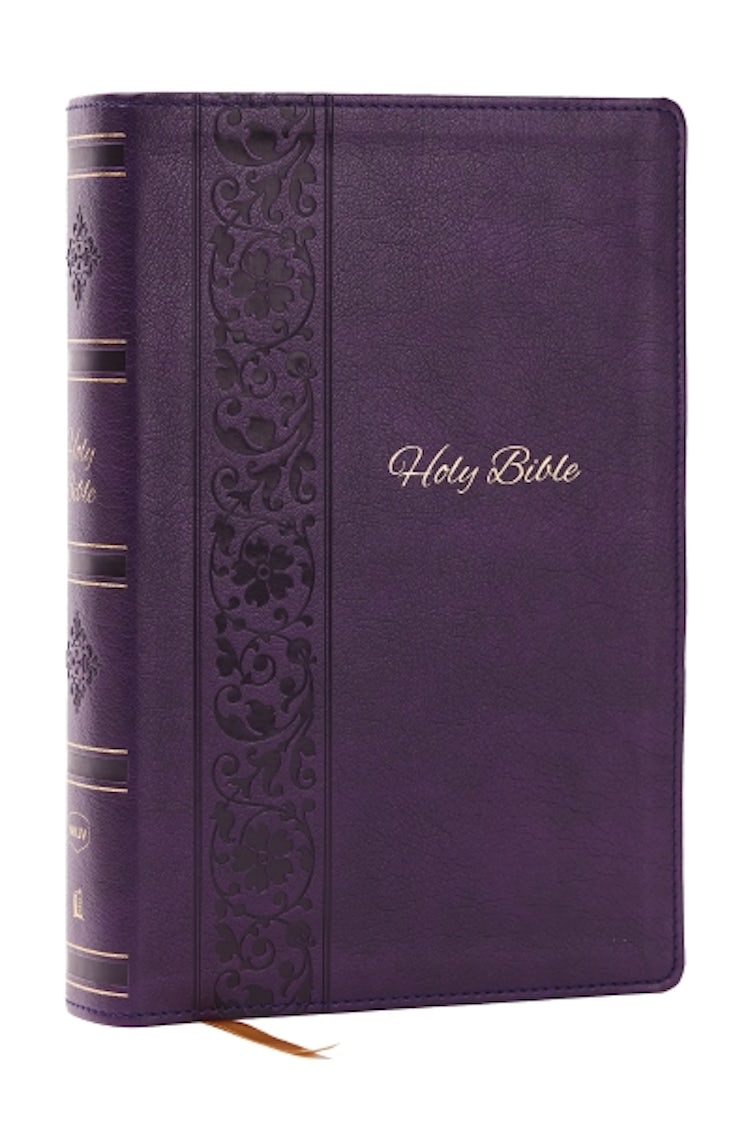 Cover image for NKJV Bible: Personal Size Giant Print, Holy Bible, Red Letter, Comfort Print [Purple], isbn: 9781400346332
