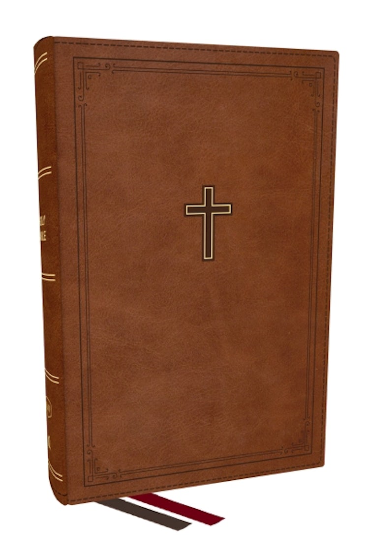 Cover image for KJV Personal Size Large Print End-of-verse Reference Bible, Brown, Red Letter, Comfort Print, isbn: 9781400347858