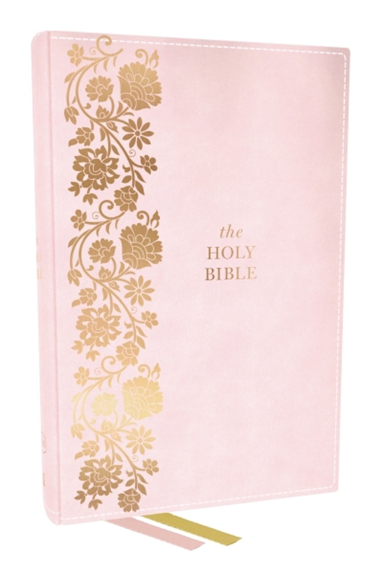 Cover image for KJV Personal Size Large Print End-of-Verse Reference Bible, Pink, Red Letter, isbn: 9781400347889